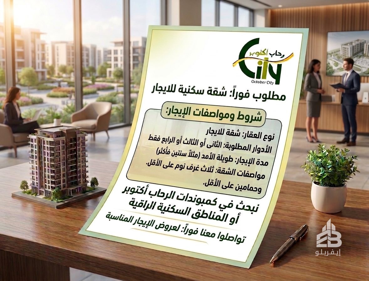 مطلوب شقة للايجار 1